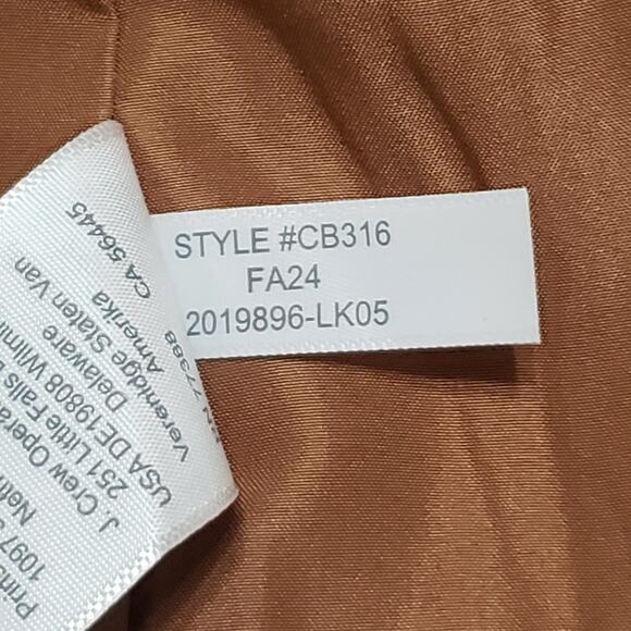 NWT J. Crew Factory Drapey Twill Double-Breasted Blazer Warm Brandy Sz 6 Preppy - Picture 10 of 16